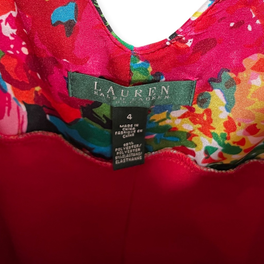 Lauren Ralph Lauren size 4 color red green pink paint - Picture 11 of 12